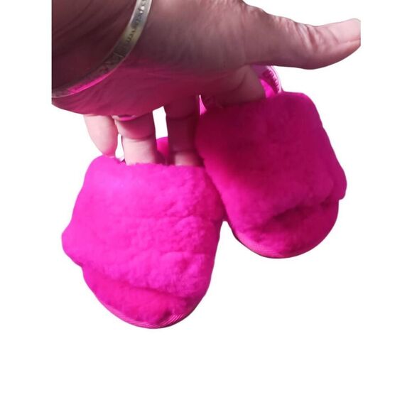 Infant girls 2 / 3 month ugg sherpa fluff yeah slingback slippers - Picture 8 of 8